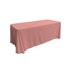 a pink tablecloth on a white background