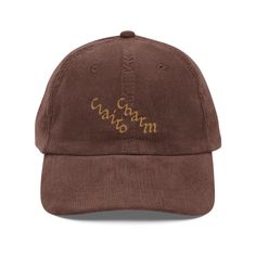 *NO REFUNDS / RETURNS* Step up your style with an embroidered old-school cap. It's crafted from 100% cotton corduroy that's soft to the touch and comfy to wear. It features an adjustable strap with a gold-colored buckle for a great fit and a visor to protect you from the sun and wind. Complete your look with this embroidered corduroy cap and rock a cool vibe all day long. * 100% cotton corduroy * Unstructured, 6-panel, low-profile * Cotton twill sweatband and taping * 6 embroidered eyelets * Adj Vintage Cotton Baseball Cap For Winter, Corduroy Baseball Cap With Embroidered Logo, Winter Cotton Baseball Cap With Flat Brim, Embroidered Logo Corduroy Hat For Streetwear, Corduroy Hat With Embroidered Logo For Streetwear, Streetwear Corduroy Hat With Embroidered Logo, Casual Corduroy Hat With Embroidered Logo, Embroidered Corduroy, Corduroy Cap