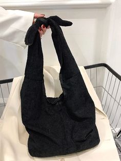 Olivia Mark - Minimalist Hobo Bag  - Women Shoulder Bags Olivia Mark, Hobo Bag, Shoulder Bag Women, For Love, Cotton Material, Bags Women, Black Color, Shoulder Bags, 1 Piece