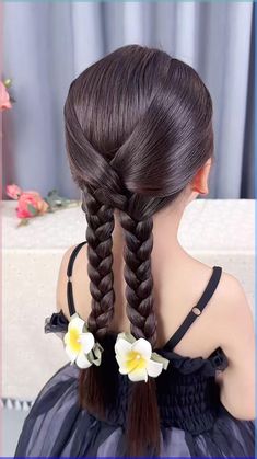 Instagram Braids Trending, Kids School Hairstyles, Narcissa Malfoy, Girly Hairstyles, Girl Hair Dos, Hairstylist Hairstyles, Beautiful Braided Hair, Silver Hair Color