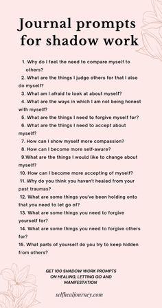 Shadow Work Questions For Self Discovery, Shadow Work To Get To Know Yourself, Journal Ideas Shadow Work, Healing Your Shadow Self, Daily Shadow Work Prompts, Shadow Work Questions Self Love, How To Start A Healing Journal, Shadow Work To Know Yourself, Beginning Journal Prompts