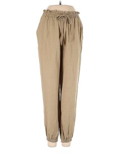 Zara Casual Pants Size: X-Small Gold Bottoms - used. 80% Viscose, 16% Linen, 4% Polyester, Cropped, Solid, High Rise | Zara Casual Pants - High Rise: Gold Bottoms - Size X-Small Zara Casual Mid-rise Cargo Pants, Mid-rise Sweatpants With Pockets For Spring, Casual Zara Ankle-length Cargo Pants, Zara Casual Ankle-length Cargo Pants, Solid Color Spring Sweatpants With Tapered Leg, Solid Tapered Leg Sweatpants For Spring, Spring Solid Color Tapered Leg Sweatpants, Zara Summer Ankle-length Cargo Pants, Zara Casual Sweatpants For Summer