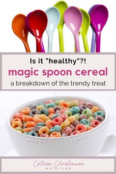 Is keto cereal better than regular cereal? Should you be buying magic spoon? You need to know what you are putting in your body. Lucky for you, a dietitian weighs in on this popular high-protein cereal. Magic Spoon Cereal, Cereal Healthy, Magic Spoon, Low Carb Cereal, Keto Cereal, Protein Cereal, Lifestyle Advice, Healthy Cereal, Registered Dietitian Nutritionist