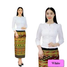 " This is Asian Thai-Lao traditional dress.Before place the order, kindly please contact me via convo to confirm design and size availability before" Thank You :) Note: This dress set is just the mix- match set, the blouse and the skirt are made from the different kind of material .So,the both blouse and the skirt are not exactly matching color and fabric. This is Asian Thai-Lao traditional dress is made from synthetic silk fabric with lining both blouse and skirt(adjust size by hook). This dress set including with one blouse and one sarong . It is very unique and easy to wear. Note: - Each item may have very slight variances and imperfections due to the handmade process - The actual color may be slightly difference from the shown picture due the different of computer monitor. - Dry clean