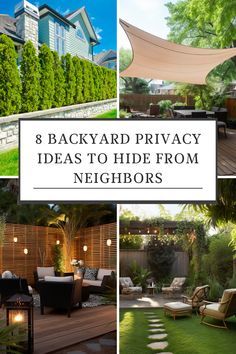 Privacy For Small Backyard, Privacy Around Patio, Backyard Separation Ideas, Split Backyard Ideas, Above Ground Privacy Ideas, Backyard Fence Covering Ideas, Backyard Privacy From 2 Story Neighbors, Townhouse Backyard Privacy Ideas, Side Of House Privacy Ideas