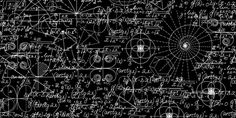 a black and white background with lots of calculations