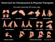 Finger Stretches, Hand Therapy, Yoga Exercises, Massage Techniques, Massage Therapist, Sciatica, Hand Care