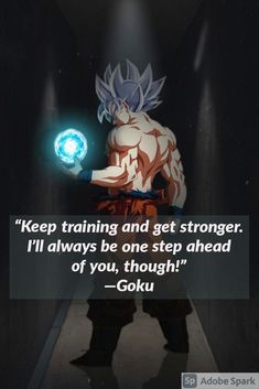 Goku quotes Anime Gym Quotes, Goku Gym Wallpaper, Famous Anime Quotes