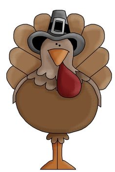 a turkey wearing a pilgrim hat with the words give thanks