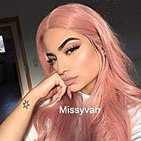 Amazon.com : Missyvan Long Straight Hair Pink Color Lace Wigs Glueless Heat Resistant Fiber Hair Synthetic Lace Front Wigs for Fashion Women : Beauty Long Pink Hair, Peach Hair, Pastel Pink Hair, Wigs Synthetic, Hair Bob, Hair Color Pink, Hair Color Blue, Brown Ombre