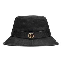 (WMNS) Gucci GG Canvas Bucket Hat With Double G 'Black' 576587-4HG53-1060 Gucci Bucket Hats, Gucci Hats, Chloe 2024, Gucci Bucket Hat, Jordan Hats, Monogram Jacket, Gucci Store, Gucci Gifts, Nike Hat