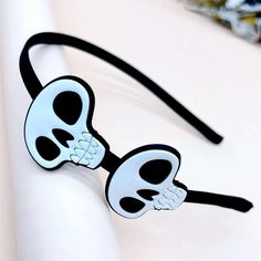 This Unique Piece Is A Wonderful Addition To Your Wardrobe And Your Style; Sure To Get Lots Of Compliments! Great For Halloween Or Anytime! Gsunws505001a4v Skull Headband, Skeleton Skull, A Skull, Sixth Grade, Headdress, Your Style, Skeleton, Unique Pieces, White Black