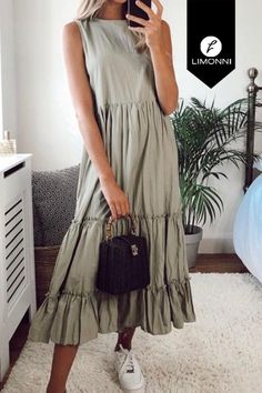 Button-up Maxi Dress For Casual Summer Wear, Casual Cotton A-line Maxi Dress, Solid A-line Sundress Maxi Dress, Summer Cotton Button-up Maxi Dress, Linen Dresses Summer Chic, Bohemian A-line Linen Summer Dress, Summer Dress Outfits Casual, Teenage Dress, Simply Dresses