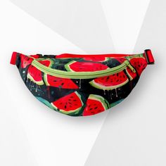 Watermelons fanny pack for kids, Red bum bag for juniors, Kids crossbody hip bag, Kids cute bags, Fanny packs gift, Waist pack ♥ Bumbag for kids  Bumbags are perfect for a walk, bikes, scooters, playgrounds and other occasions. It offers space for handkerchiefs, coins, lollipops and other treasures. Material: polyester Pattern: watermelons Dimensions: Bag: 11 x 27,5 cm (+ -0,5), flap: 7.5 cm (+ -0.5)          4,33" x 10,83" (+-0,2")        2,95" (+-0,2") Webbing: 62 - 81 cm (+ - 1). Casual Multicolor Belt Bag For School, Playful Red Summer Bags, Casual Summer Crossbody Belt Bag, Novelty Red Travel Bag, Trendy Chest Bag For School In Summer, Trendy Summer Crossbody Belt Bag, Casual Belt Bag With Adjustable Strap For Gift, Trendy Multicolor Belt Bag For Summer, Casual Crossbody Belt Bag As Gift