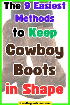 A woman wears a pair of cowboy boots with good shape. Clothes