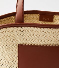 Carry beachy glam from the shore to the sidewalk with this fresh straw basket tote. 20" x 9" x 6 3/4," with 8" handle drop.,Imported:Imported,Fabrication:100% Paper Straw Loft Straw Basket Tote Natural Women's by Loft Size Regular - One Size Natural Women's Bags, &, Clutches, Totes, Bags, 100%, Paper, Straw Straw Basket, Basket Tote, Natural Women, Paper Straws, Small Accessories, Cape Cod, Women's Bags, Small Bags, Fourth Of July