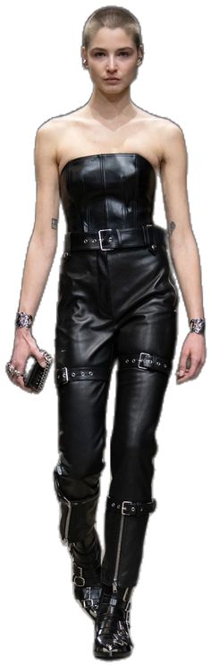 Leather Daddy Outfit, Girls Costumes, Leather Jumpsuit, Leather Outfit, Girl Costumes, Leather Top, Vintage Leather, Leather Women, Vintage Ladies