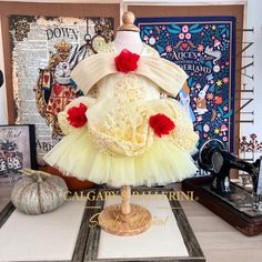 Infant Belle costume Disney Princess Belle Dress, Yellow Ball Gown, Princess Belle Dress, Princess Dresses Kids, Infant Costume, Belle Dresses, Beauty And The Beast Belle, Baby Costumes Girl, Belle Costume