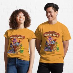 Gummi Bears Cartoon Classic Classic T-shirt Human Right, Comfy Tees, Cute Halloween, Tshirt Colors, Zombie, Shirt Design, My Art, Classic T Shirts, Cool Designs