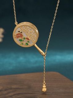 Style: Chinese Traditional Type: Necklaces Material: Enamel Gender: Female Weight: 60 gram #necklace #enamel #Chinesefan #jade Round Enamel Necklace With Adjustable Chain, Enamel Round Pendant Necklace, Engrave Necklace, Necklaces To Make, Chinese Necklace, Necklace Traditional, Chinese Fan, Fan Necklace, Forest Girl