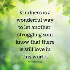 a quote about kindness is a wonderful way to let another struggling soul know that there is still love in this world