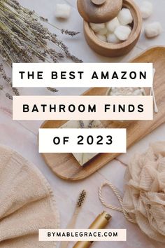 the best amazon bathroom finds of 2013, including soaps and scrubs on a marble countertop