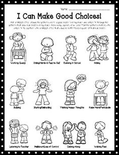 I Can Make Good Choices by Daisy Green Counseling | TpT Good Choices And Poor Choices Preschool, Making Good Choices Activities For Kids, Good Or Bad Choices Worksheet, Self Responsibility, Getting Along With Others, Kindergarten Behavior, Teaching Safety, Preschool Behavior