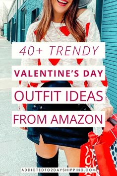 Dress to impress this Valentine's Day with our curated Outfit of the Day picks from Amazon Fashion! Explore a spectrum of styles, from casual chic to date-night glamour, designed to make you feel confident and beautiful. Celebrate love in outfits that capture your individuality. Womens Valentines Outfit, Women’s Valentine Outfit, Galentines Dinner Outfit, Valentines Office Outfit, Valentines Outfits For Women Dates, Chic Valentines Day Outfit, Valentine Outfits For Women Dates Casual, Valentines Sweater Outfit, Cute Casual Valentine's Day Outfits