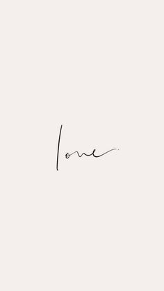 the word love is written in cursive handwriting