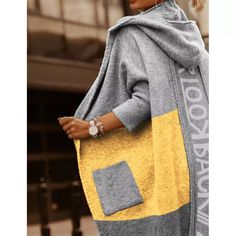 FREE SHIPPING Autumn Women Knitted Sweater Cardigan OUT0872 Long Cardigan Coat, Autumn Sleeve, Loose Cardigan, Long Knit Cardigan, Gilet Long, Knitting Women Cardigan, Mode Casual, Stylish Sweaters, Long Knit