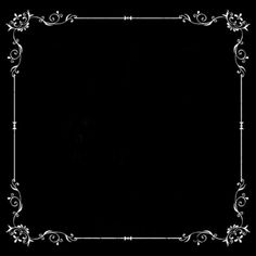 a black and white frame with an ornate design