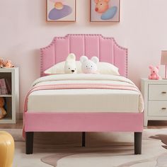 Have a relaxing and comfortable sleeping environment with this upholstered bed frame which has dense foam to provide a comfortable lean. Curved headboard brings a romantic atmosphere. Modern Headboard, Curved Headboard, Upholstered Bed Frame, Read A Book, New Beds, Platform Bed Frame, Upholstered Platform Bed, Bedroom Furniture Beds, Bedroom Styles