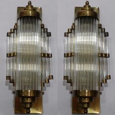 Pair Skyscraper Vintage Art deco light Old Lamp Wall Sconces Fixture Brass & Glass Rod Ship Light  Excellent Working Condition Without any damage  Size Length 17 inch Breadth 7 inch  Width 4 inch   Please note, U.S. based buyers will need to have this fixture re-wired. Ship Light, Art Deco Light, Milk Glass Lamp, Art Deco Wall, Old Lamps, Art Deco Lighting, Brass Glass, Light Sconces, Antique Art Deco