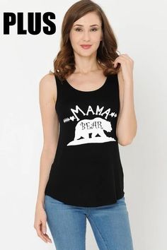 (1) Mama Bear Graphic Tank Tops| Plus Size Shirts – MomMe and More Cute Plus Size Clothes, Mom And Me Shirts, Tank Top Plus Size, Trendy Tank Tops, Mama Bear Shirt, Mommy And Me Shirt, Womens Tops Dressy, Buttery Soft Leggings, Dressy Blouse