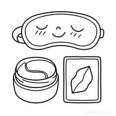 a sleeping mask and jar of cream