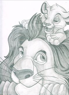 the lion and the mouse are depicted in this drawing