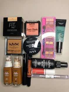 #makeup#elf#nyxprofessionalmakeup#lacolors#affordablebeauty Makeup Set Aesthetic, Cheap Makeup Products, Flawless Face Makeup, Birthday Makeup Looks, Brown Girls Makeup, Essence Makeup, Girly Makeup, Makeup Tuts, Makeup For Black Skin