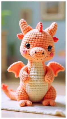 Crochet Dragon Amigurumi Free Pattern Crochet Amigurumi Dragon Free Pattern, Crocheted Dragon Pattern Free, Small Dragon Crochet Pattern Free, Arumigami Crochet, Baby Dragon Crochet Pattern Free, Free Crochet Dragon Pattern, Stitch Amigurumi Free Pattern, Crochet Dragon Pattern Free, Dragon Amigurumi Free Pattern