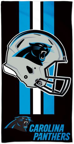 the carolina football team is depicted on a black and blue striped background with an image of a helmet