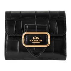 Coach Crocodile Wallet Black Size: Body: Approx. H9.5 W11 D2.5 (Units In Cm)Body Weight: Approx. -G Bags Coach, Body Weight, Embossed Leather, Coach Bags, Limited Time, Black Color, Bag Lady, The Unit, Wallet