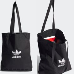 Front/Back Trefoil Logo, 20.25l Volume, 100% Cotton, Nwt Adidas Rectangular Shoulder Bag For Daily Use, Rectangular Adidas Bag For Everyday Use, Adidas Rectangular Bag For Everyday Use, Adidas Rectangular Bag For Daily Use, Black Canvas Shopping Bag With Reinforced Handles, Black Canvas Bag With Reinforced Handles For Shopping, Adidas Everyday Shoulder Bag, Black Adidas Bag With Adjustable Strap, Casual Adidas Bags For Everyday Use