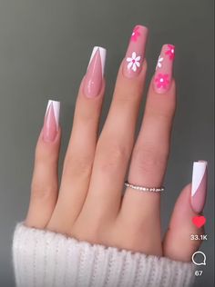 Bright Nail Designs, Acrylic Nail Designs Coffin, Disney Acrylic Nails, Queen Nails, Spring Acrylic Nails, Hard Nails, Long Acrylic Nail Designs, Nails Desing