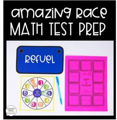 an amazing race math test prep game for pre - school students to practice their numbers