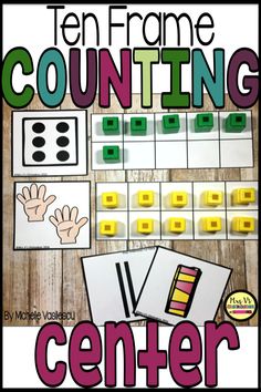 ten frame counting center with hands and fingers