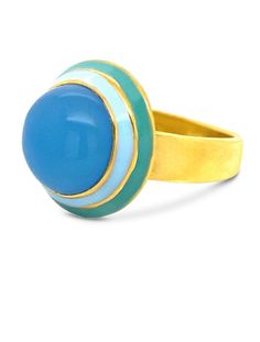 Blue Enamel Polished Round Ring, Blue Enamel Ring With Polished Finish, Blue Polished Enamel Ring, Elegant Blue Cabochon Dome Ring, Blue Domed Gemstone Ring, Blue Domed Jewelry With Polished Finish, Blue Enamel Gemstone Ring, Blue Domed Cabochon Jewelry, Blue Cabochon Dome Ring