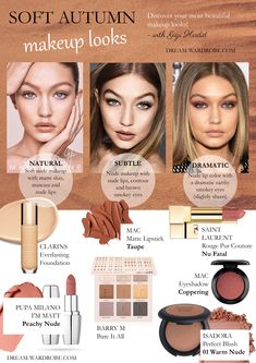 Soft Autumn Makeup, Autumn Color Palette Fashion, Soft Autumn Palette, Autumn Skin, Soft Autumn Color Palette, Autumn Color Palette, Autumn Makeup, Matte Skin, Smokey Eye For Brown Eyes