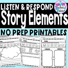 the story elements are included in this printable book