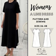 a women's dress pattern and sewing size 38 - 48