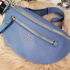 Nwt Kate Spade Chelsea Nylon Belt Bag Cornflower Blue Fanny Pack Firm Price Blue Shoulder Bag With Zipper Pocket For Spring, Blue Nylon Bags For Spring, Blue Pouch Belt Bag With Zipper Pocket, Blue Pouch Belt Bag, Trendy Blue Belt Bag With Removable Pouch, Blue Belt Bag For On-the-go, Blue Nylon Belt Bag For Everyday Use, Trendy Blue Kate Spade Bag, Trendy Blue Belt Bag With Zipper Pocket