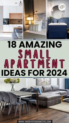 If you've been looking for the MOST amazing small apartment ideas for 2024, you don't need to search anymore! Because these 18 amazing ideas for small apartments will help you FINALLY make the most of your tiny home without making you sacrifice your security deposit! Small Apartment Ideas, Cozy Apartment Decor, Space Saving Apartment, Small Apartment Storage, Small House Organization, Apartment Storage, Colorful Apartment, Small Apartment Design